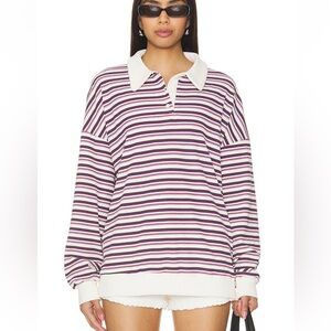 NWT LIONESS Rugby Jersey in Porcelain Multi